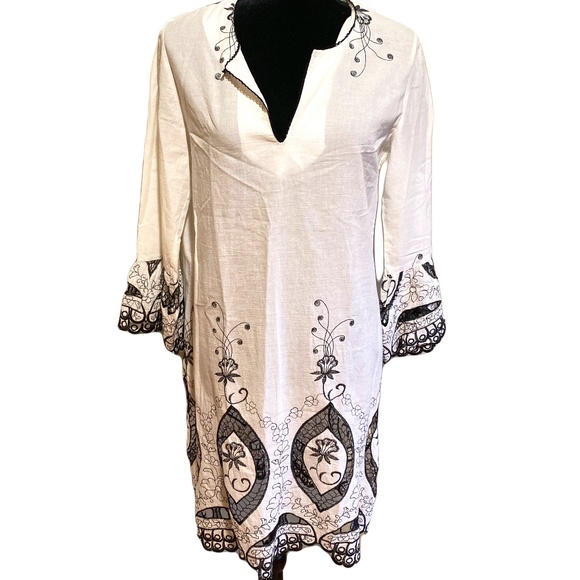 TRELISE COOPER Dresses Trelise Cooper White Embroidered Applique Sz